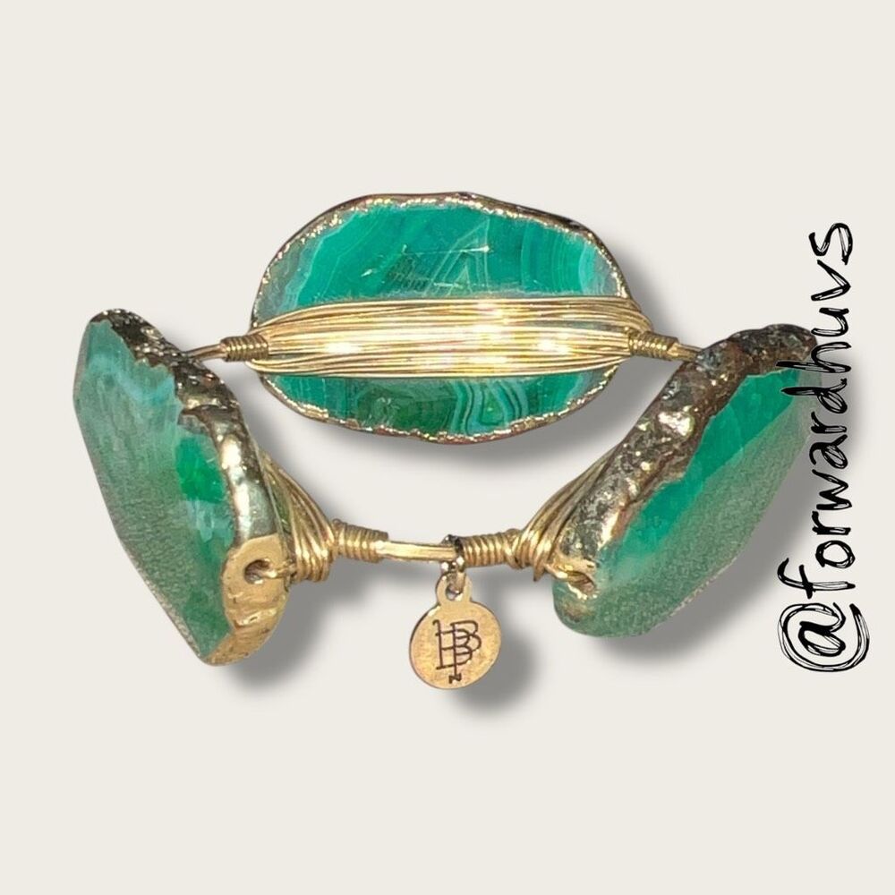 Bourbon and Boweties Malachite Wire Bracelet – 7.75”